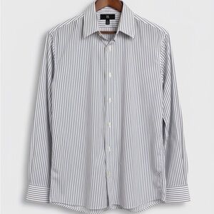 Banana Republic Men's Pinstripe Slim Fit Dress Shirt - 100% Cotton - Large